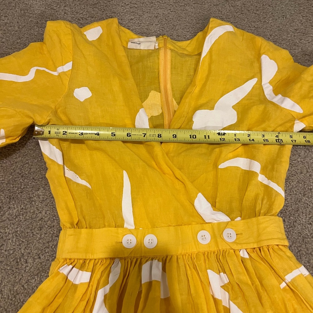 LOVEBIRDS NWOT Elegant Yellow Maxi Dress Tuckernuck Pockets Small Linen/Cotton - Picture 10 of 11